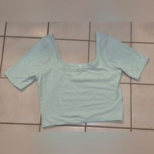 Lululemon Ribbed Held Tight Tee – Delicate Mint, Size 10
